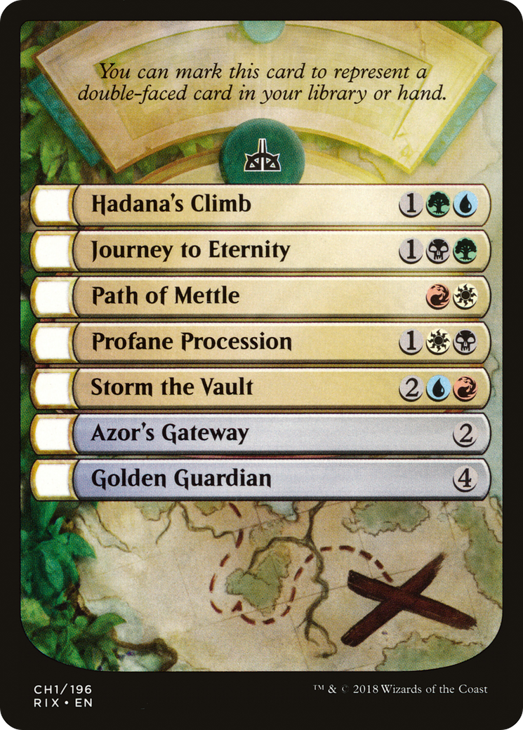 Checklist Card - Rivals of Ixalan (RIX-CH1) - Rivals of Ixalan Tokens