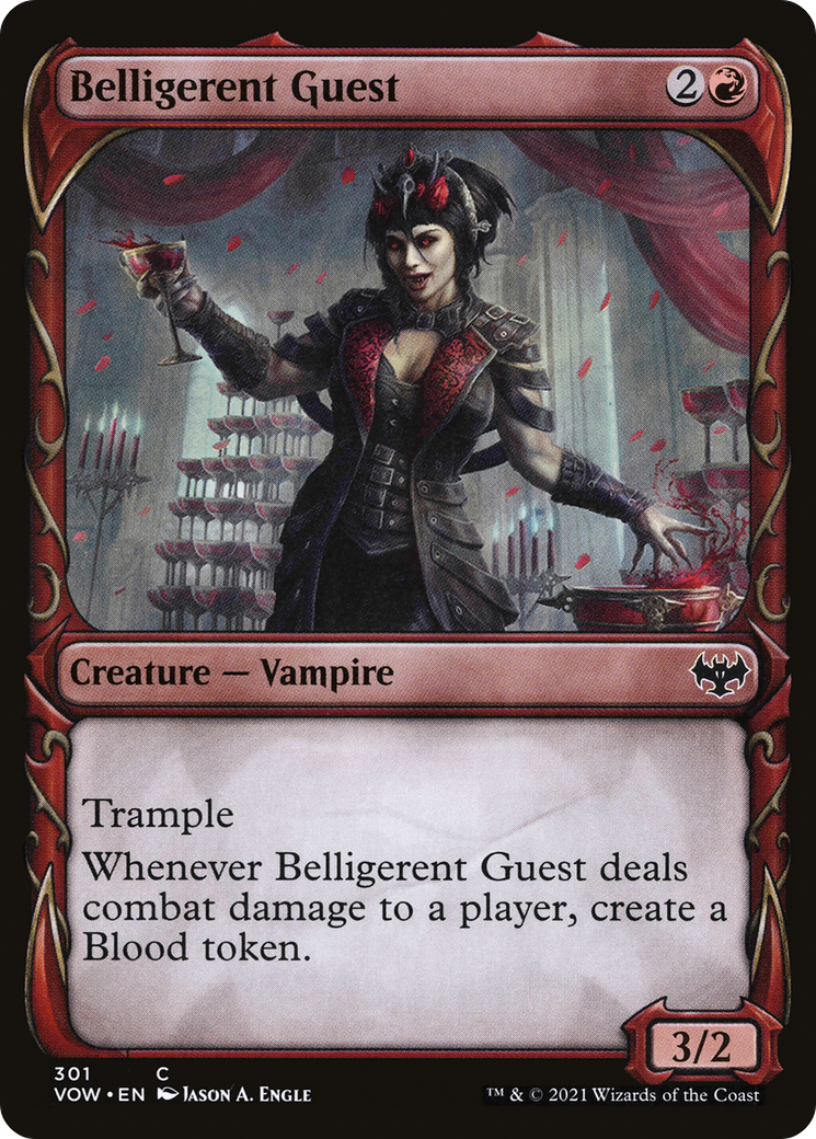 Belligerent Guest (Showcase) (VOW-301) - Innistrad: Crimson Vow: (Showcase) Foil