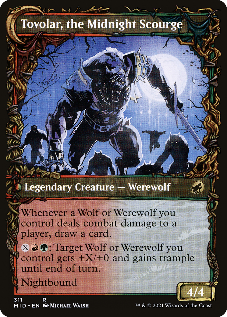 Tovolar, Dire Overlord (Showcase) (MID-311) - Innistrad: Midnight Hunt: (Showcase, Double Faced Transform) Foil