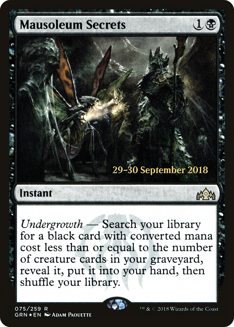 Mausoleum Secrets (PRE-075) - Guilds of Ravnica Promos Foil