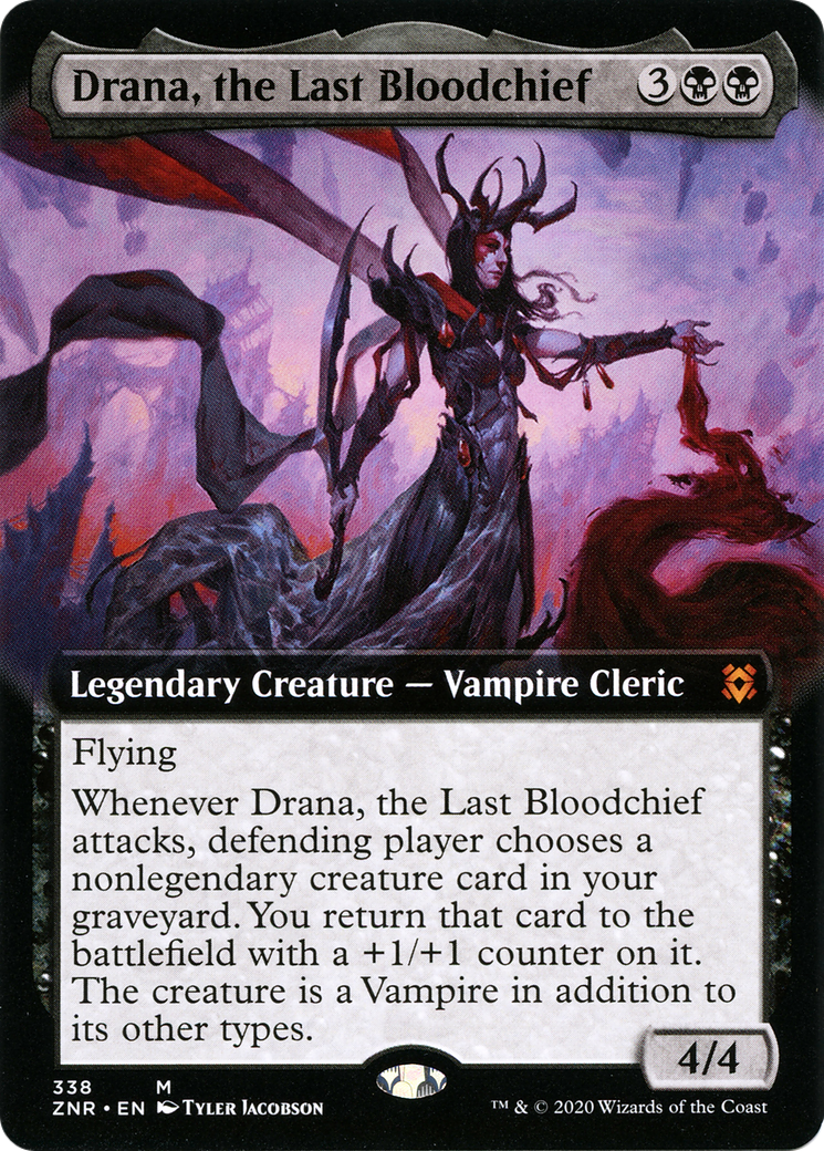 Drana, the Last Bloodchief (Extended Art) (ZNR-338) - Zendikar Rising: (Extended Art)