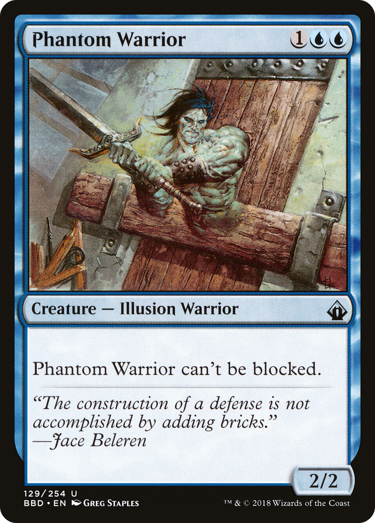 Phantom Warrior (BBD-129) - Battlebond Foil