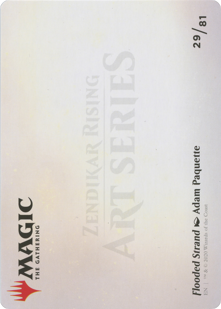 Flooded Strand // Flooded Strand (AZNR-029) - Zendikar Rising Art Series (Borderless)