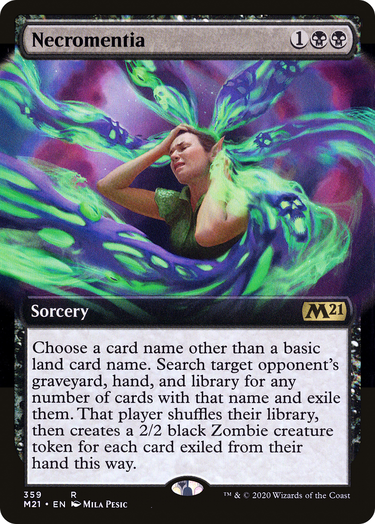 Necromentia (Extended Art) (M21-359) - Core Set 2021: (Extended Art)