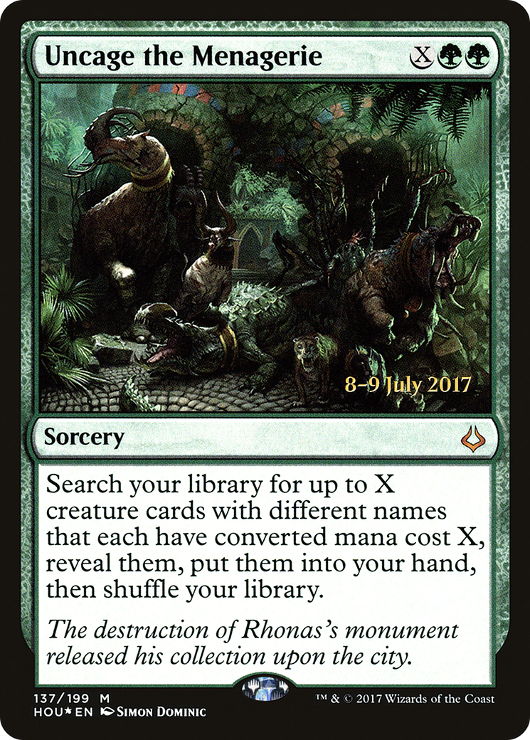Uncage the Menagerie (PRE-137) - Hour of Devastation Promos Foil