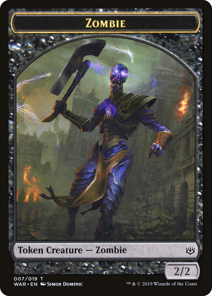 Zombie Token (WAR-007) - War of the Spark Tokens
