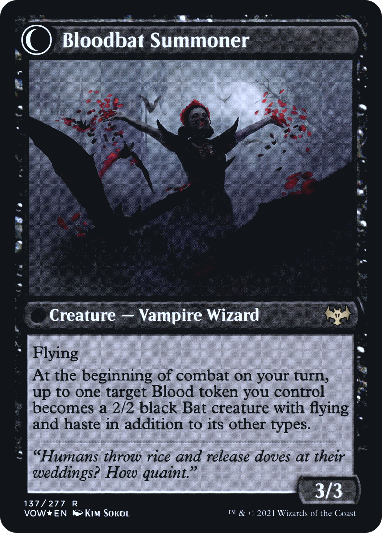 Voldaren Bloodcaster (PRE-137) - Innistrad: Crimson Vow Promos: (Double Faced Transform) Foil