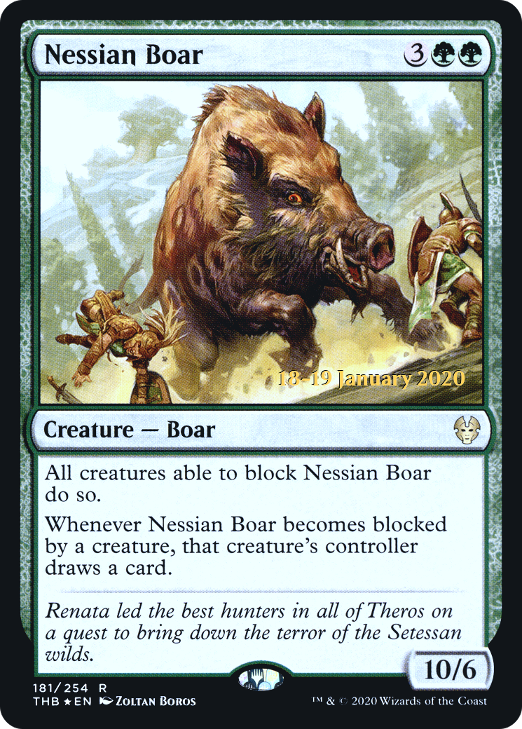 Nessian Boar (PRE-181) - Theros Beyond Death Promos Foil