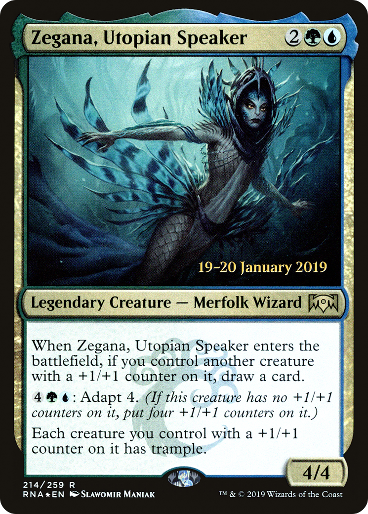 Zegana, Utopian Speaker (PRE-214) - Ravnica Allegiance Promos Foil