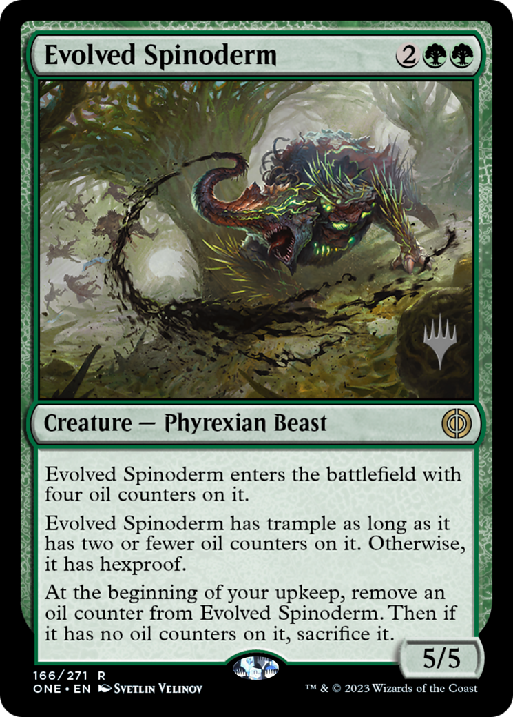 Evolved Spinoderm (PPONE-166) - Phyrexia: All Will Be One Promos Foil