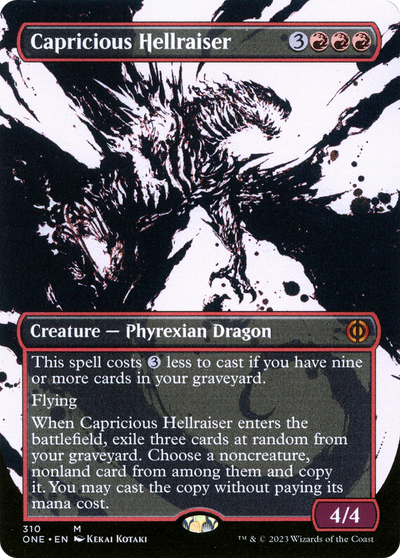 Capricious Hellraiser (Showcase) (ONE-310) - Phyrexia: All Will Be One: (Showcase) (Borderless)