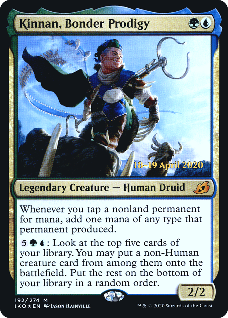 Kinnan, Bonder Prodigy (PRE-192) - Ikoria: Lair of Behemoths Promos Foil