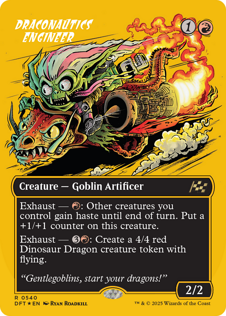 Draconautics Engineer (Borderless) (First-Place Foil) (DFT-540) - Aetherdrift (Borderless) Foil