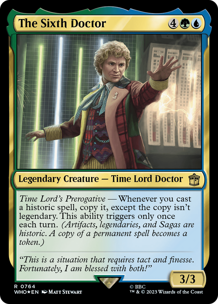 The Sixth Doctor (Surge Foil) (WHO-764) - Doctor Who Foil