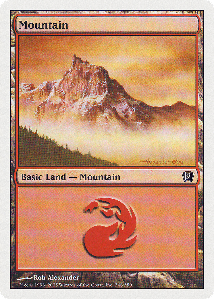 Mountain (346) (9ED-346) - 9th Edition Foil