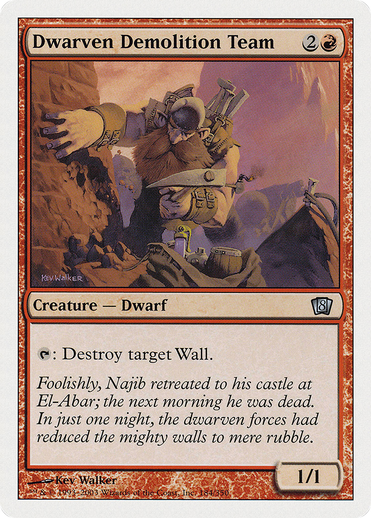 Dwarven Demolition Team (8ED-184) - 8th Edition Foil