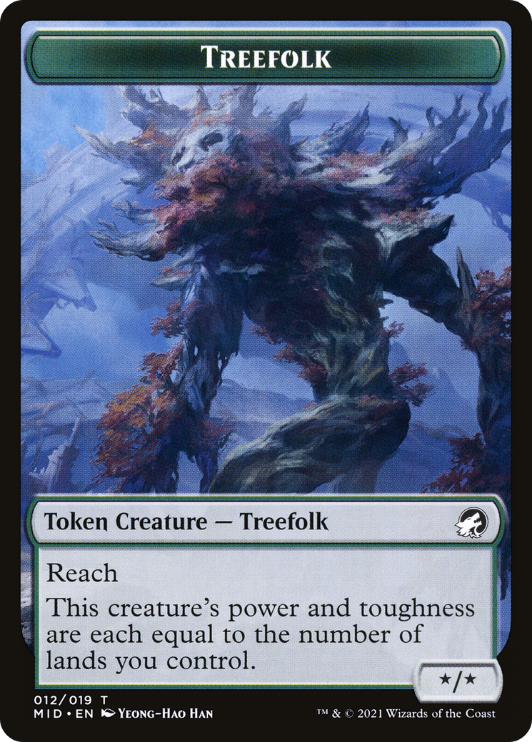 Treefolk (TMID-012) - Innistrad: Midnight Hunt Tokens Foil
