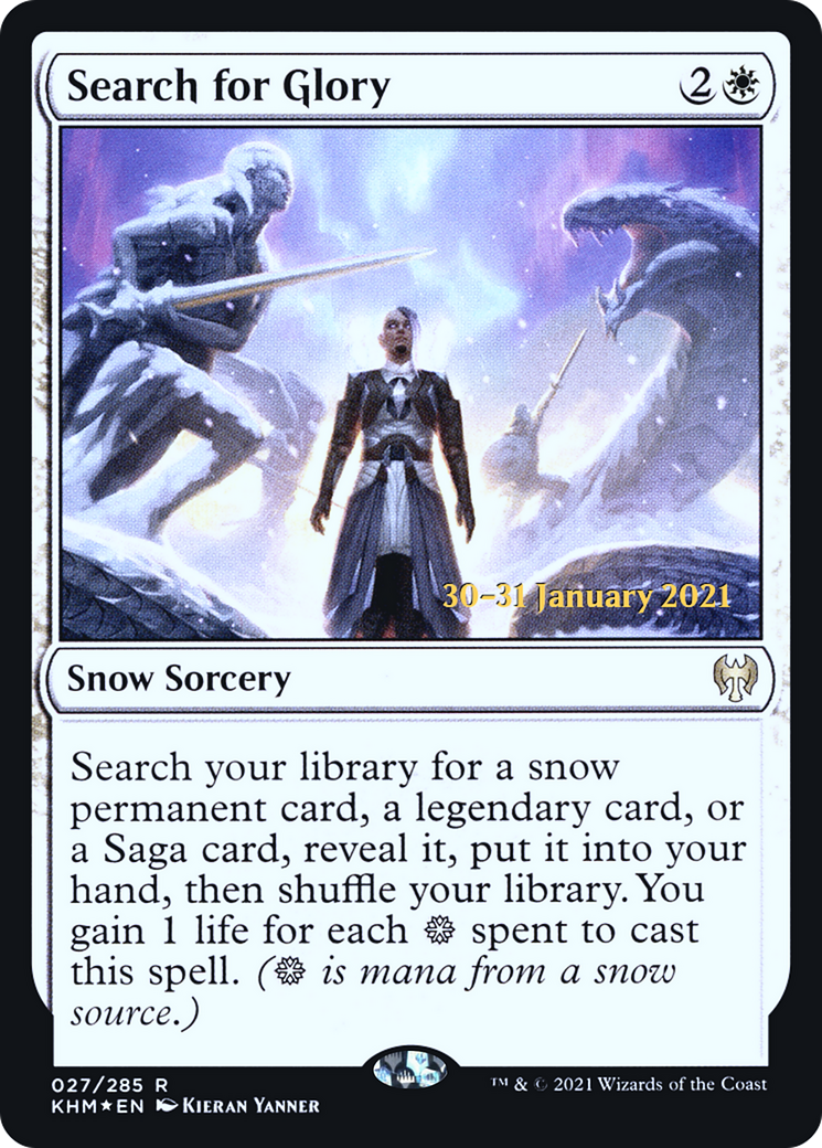 Search for Glory (PRE-027) - Kaldheim Promos: (snow) Foil