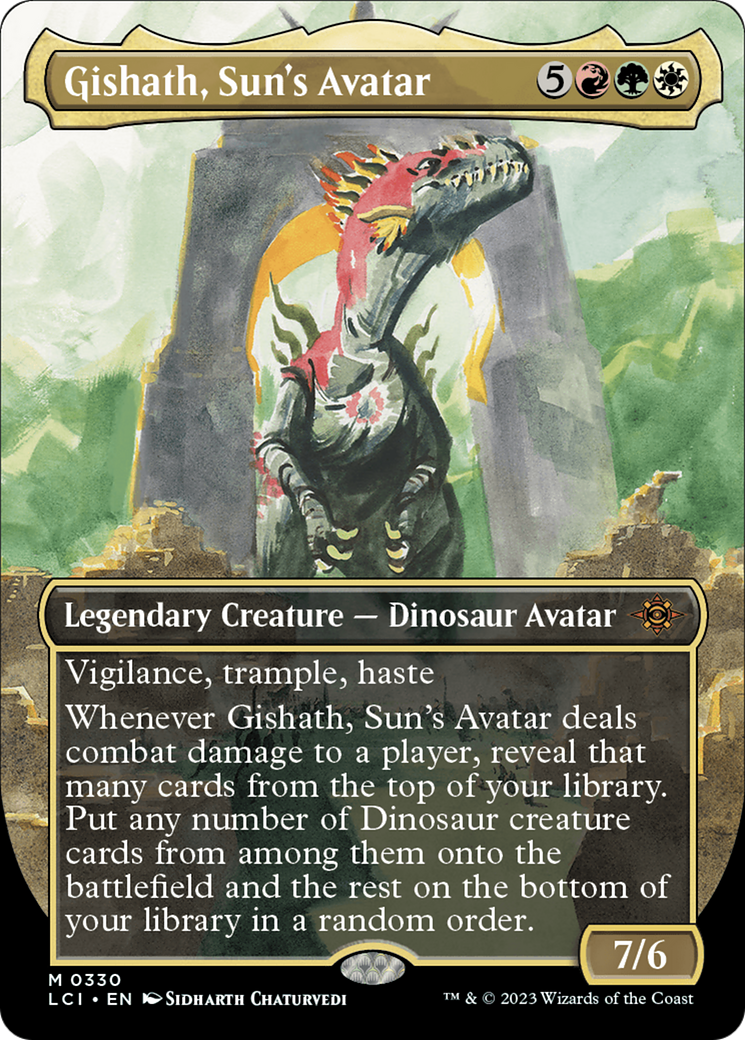 Gishath, Sun's Avatar (Borderless) (LCI-330) - The Lost Caverns of Ixalan (Borderless)