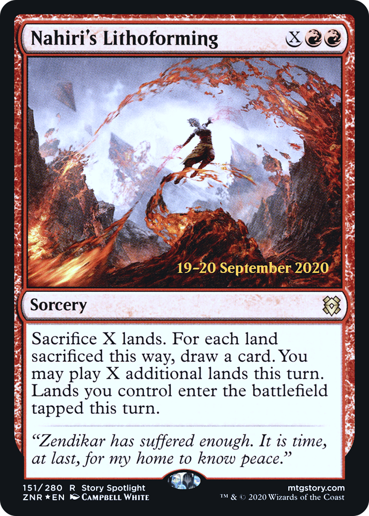 Nahiri's Lithoforming (PRE-151) - Zendikar Rising Promos Foil