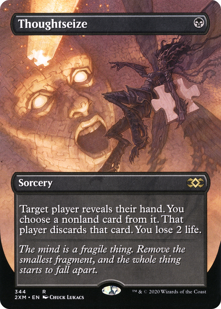 Thoughtseize (Borderless) (2XM-344) - Double Masters (Borderless) Foil
