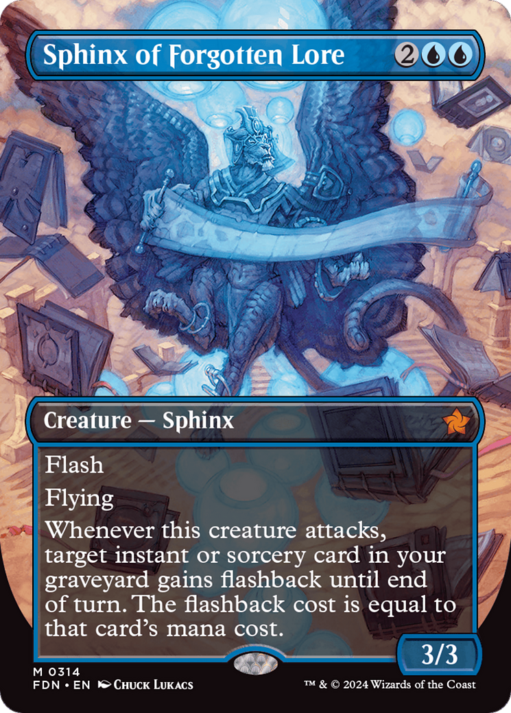 Sphinx of Forgotten Lore (Borderless) (FDN-314) - Foundations (Borderless)