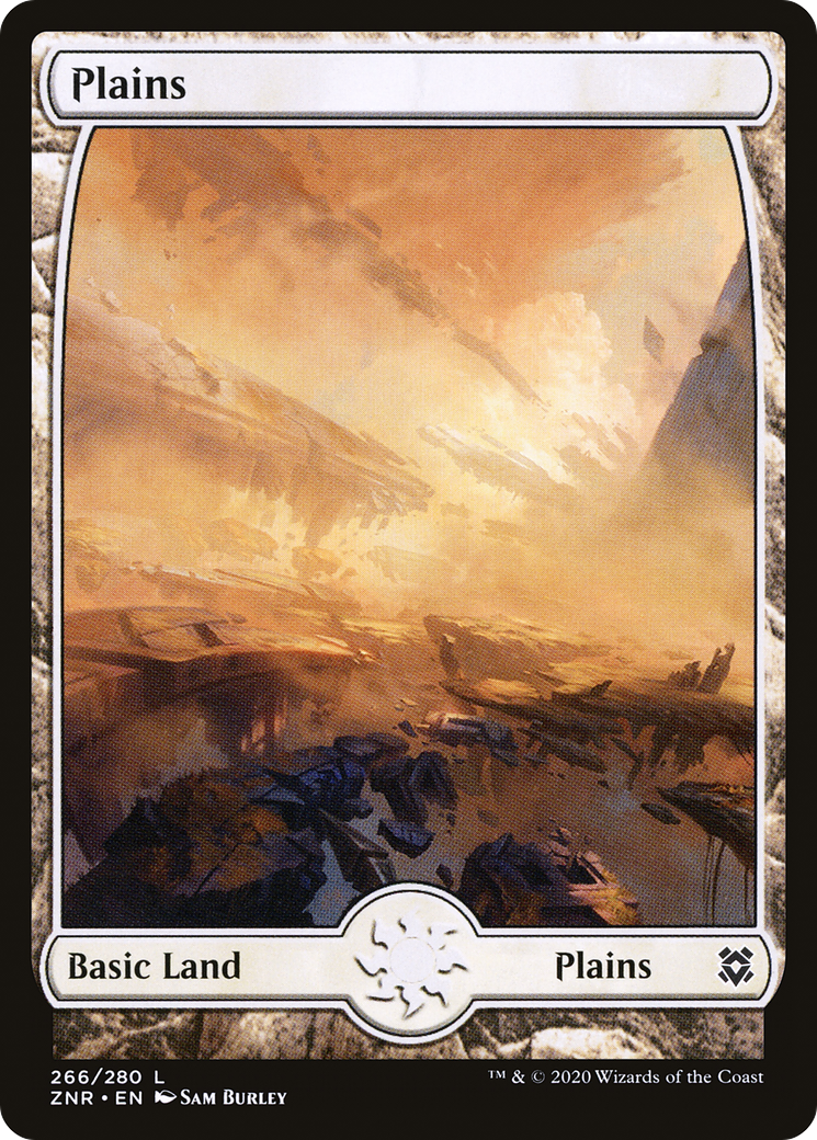 Plains (266) - Full Art (ZNR-266) - Zendikar Rising: (Full Art) Foil