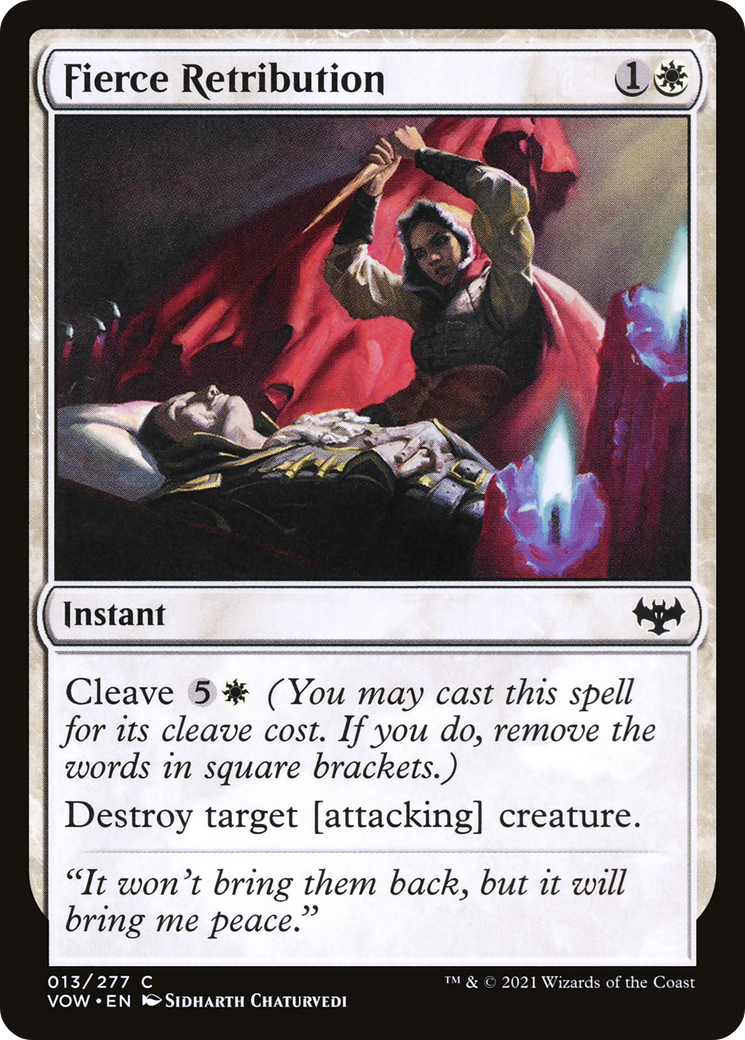 Fierce Retribution (VOW-013) - Innistrad: Crimson Vow Foil