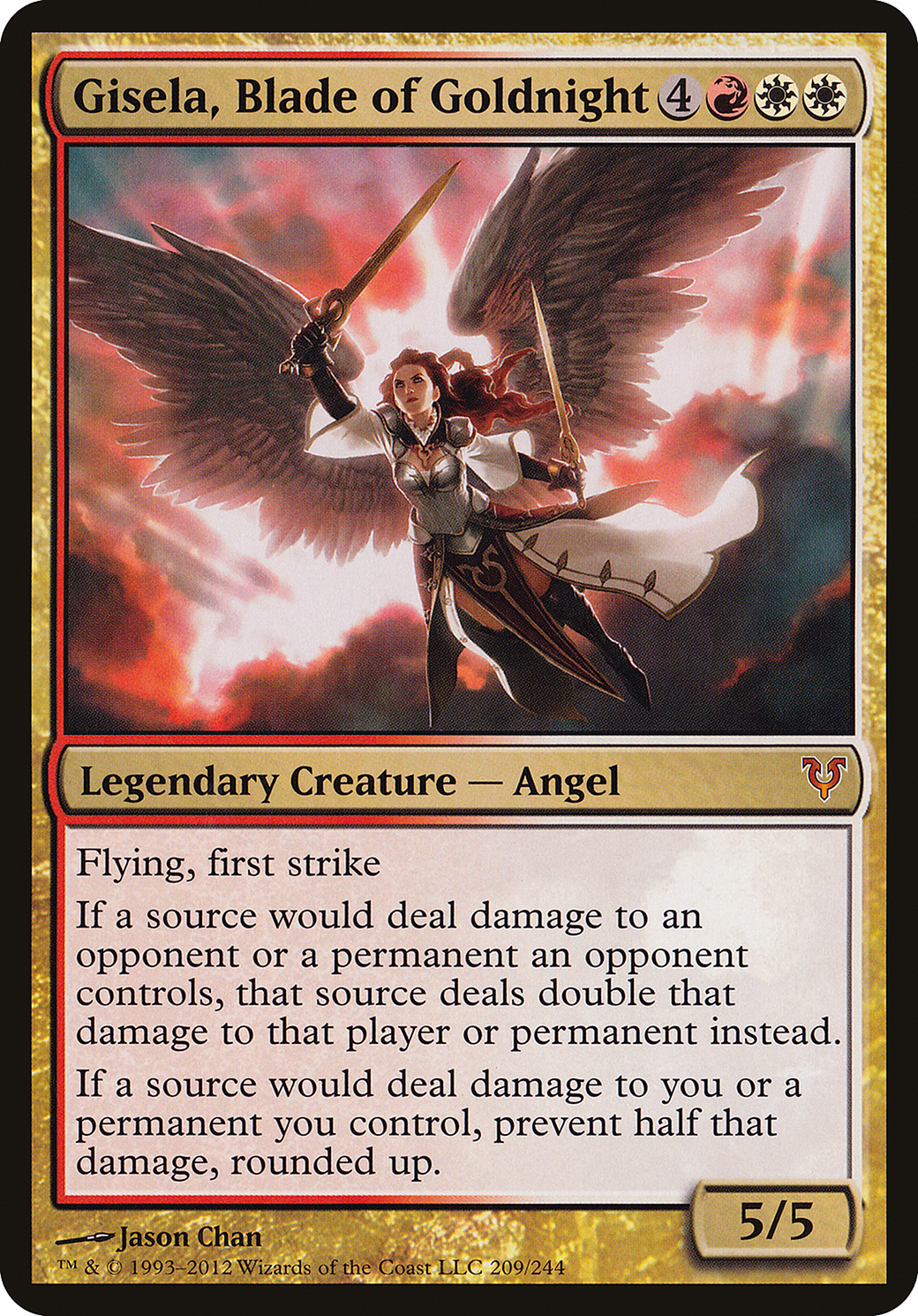Gisela, Blade of Goldnight (Avacyn Restored) (OVER-209) - Open the Helvault Foil