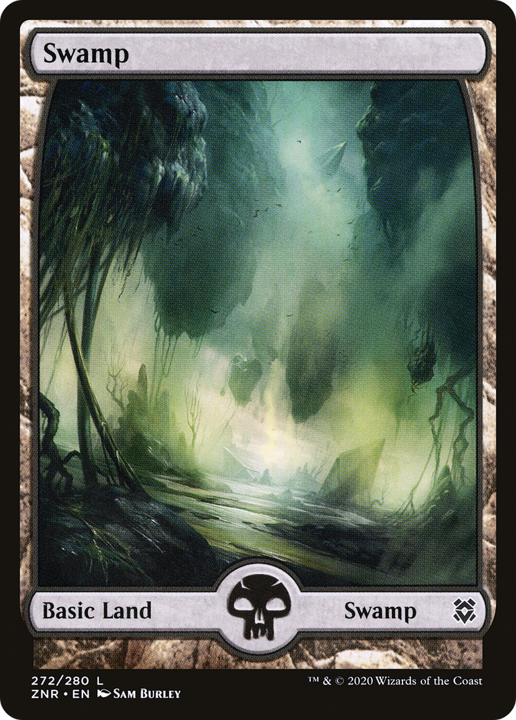 Swamp (272) - Full Art (ZNR-272) - Zendikar Rising: (Full Art) Foil