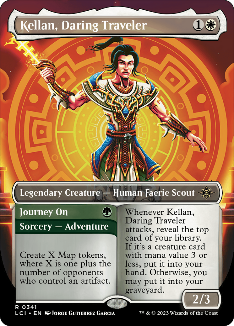 Kellan, Daring Traveler (Borderless) (LCI-341) - The Lost Caverns of Ixalan (Borderless) Foil