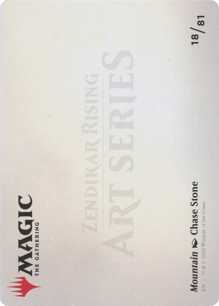 Mountain // Mountain (AZNR-018) - Zendikar Rising Art Series (Borderless) Foil
