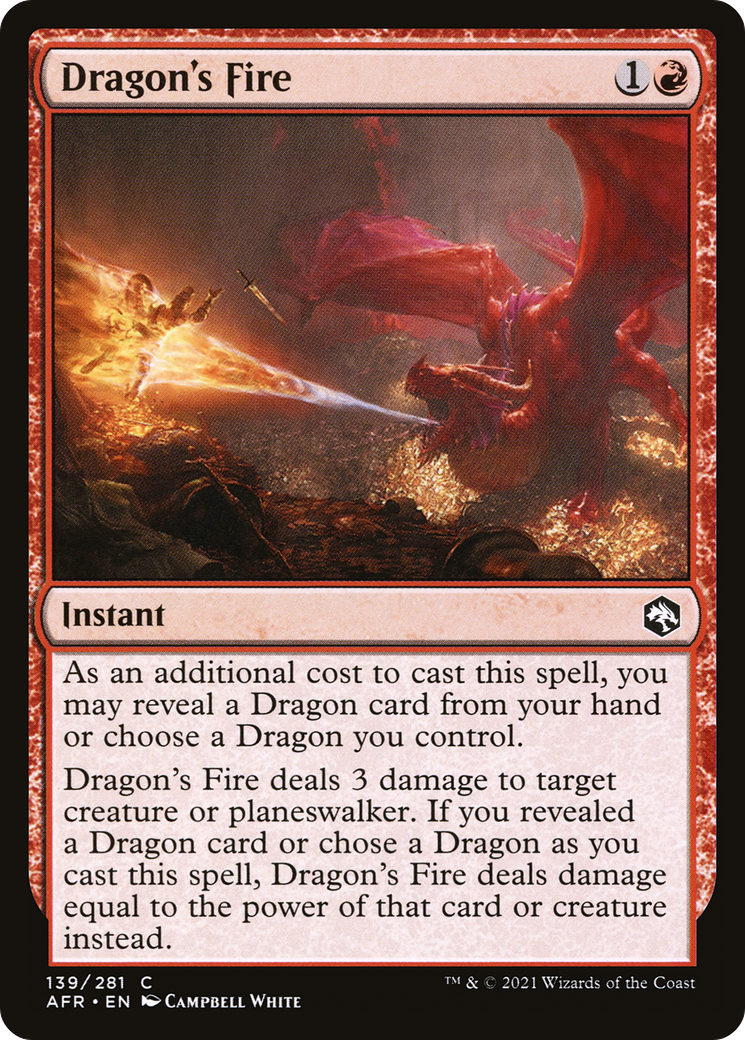 Dragon's Fire (AFR-139) - Adventures in the Forgotten Realms Foil