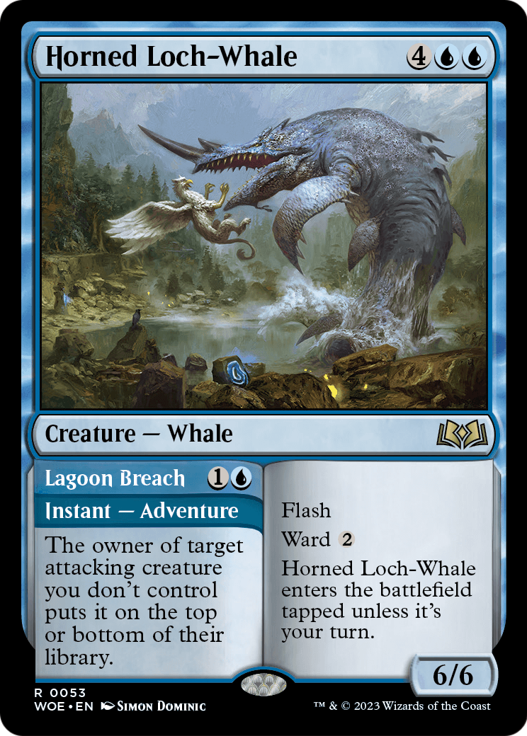 Horned Loch-Whale (WOE-053) - Wilds of Eldraine Foil