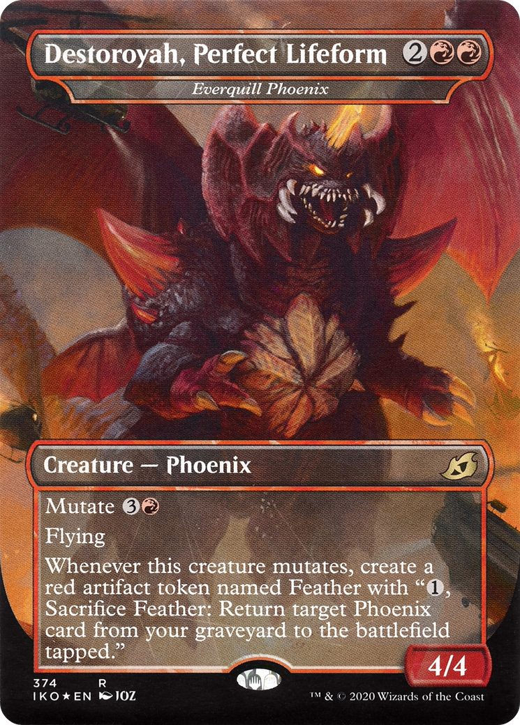Destoroyah, Perfect Lifeform - Everquill Phoenix (IKO-374) - Ikoria: Lair of Behemoths / Destoroyah, Perfect Lifeform (Borderless)