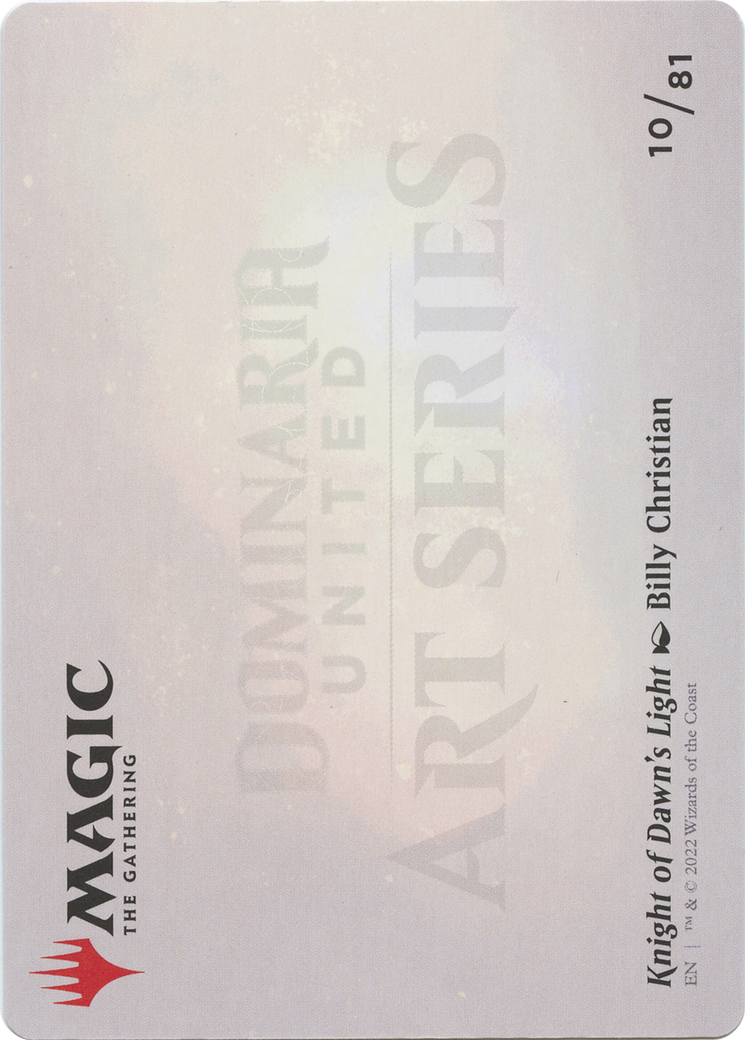 Knight of Dawn's Light // Knight of Dawn's Light (ADMU-010) - Dominaria United Art Series (Borderless) Foil