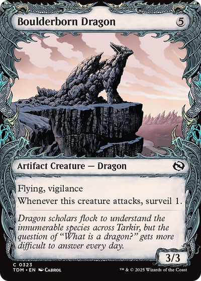 Boulderborn Dragon (Showcase) (TDM-323) - Tarkir: Dragonstorm: (Showcase) Foil