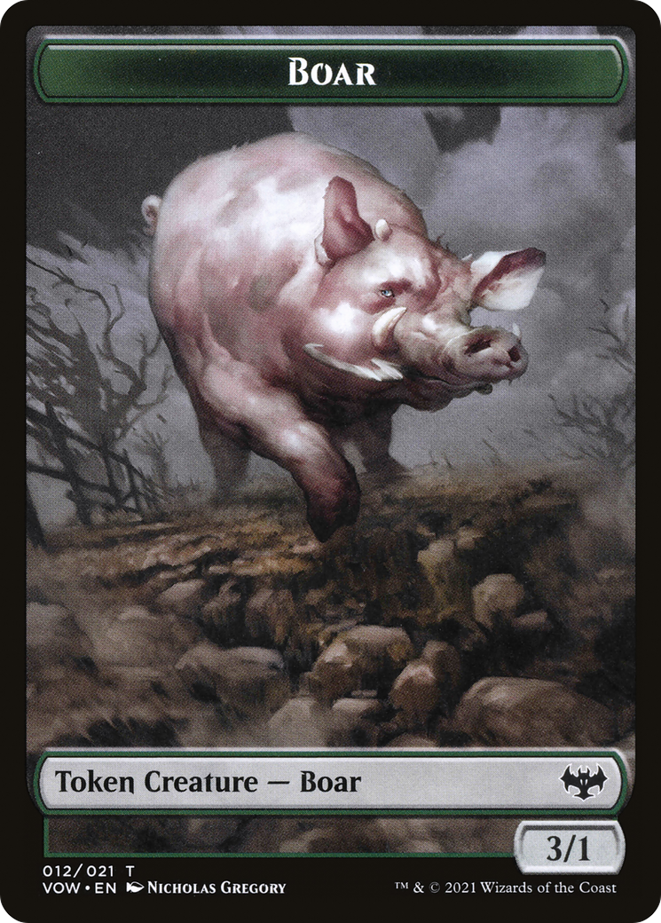 Boar (TVOW-012) - Innistrad: Crimson Vow Tokens Foil