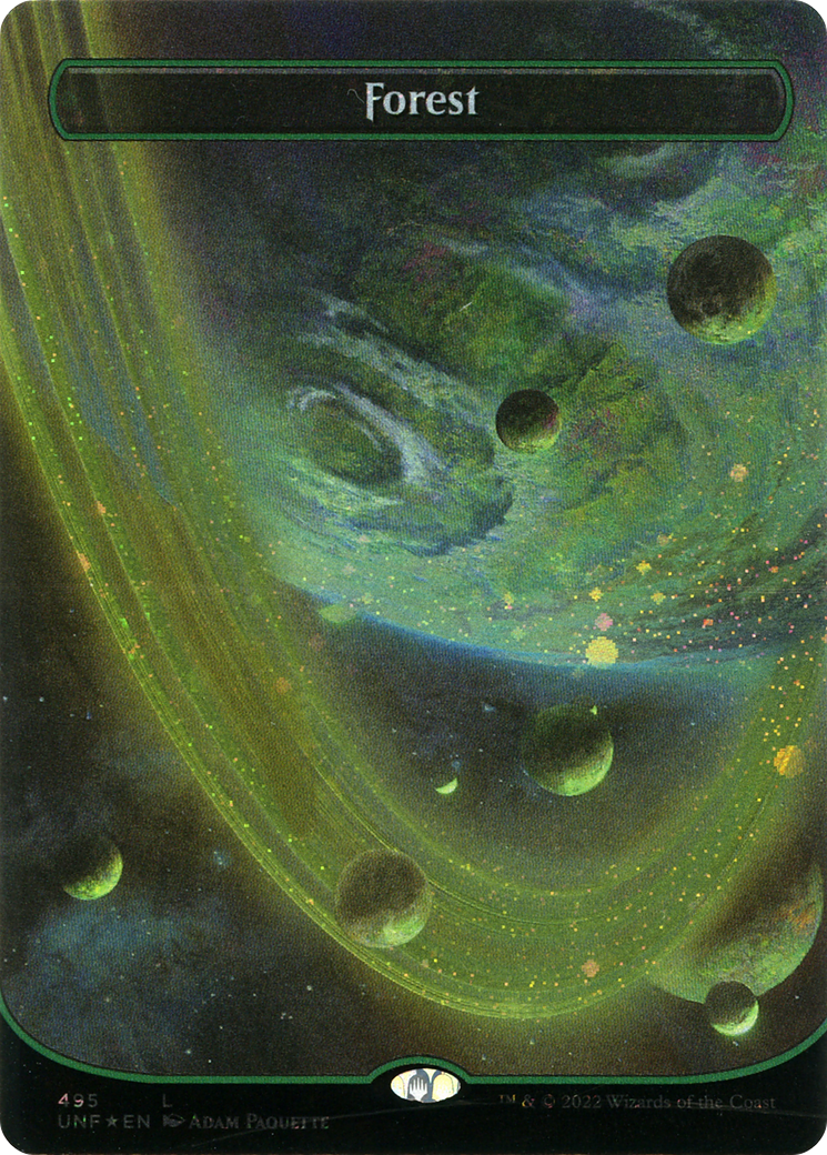 Forest (495) (Borderless) (Galaxy Foil) (UNF-495) - Unfinity (Borderless) Foil