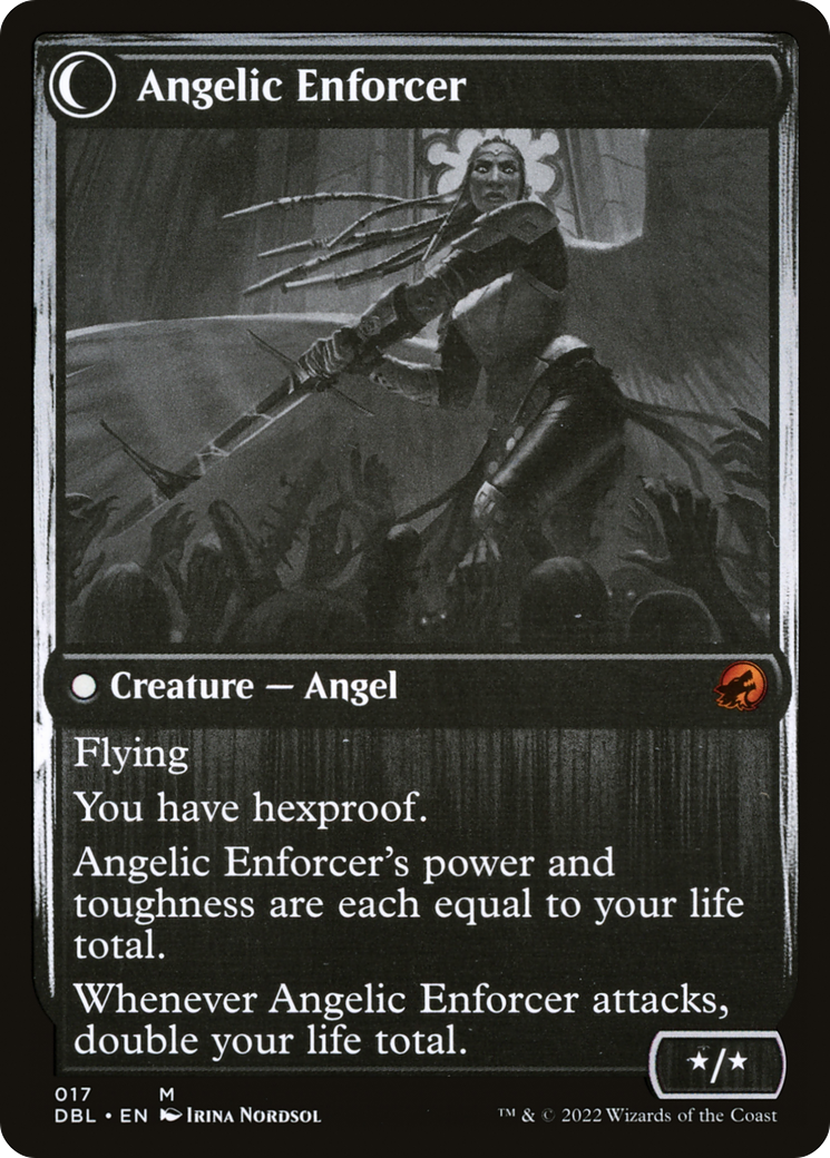 Enduring Angel (DBL-017) - Innistrad: Double Feature: (Double Faced Transform) Foil