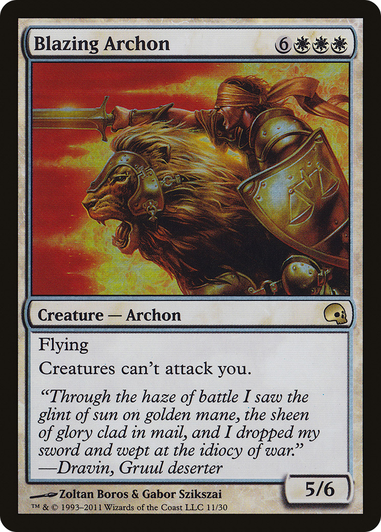 Blazing Archon (GRV-011) - Premium Deck Series: Graveborn Foil
