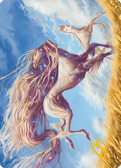 Nyxborn Unicorn // Nyxborn Unicorn (AMH3-001) - Modern Horizons 3 Art Series (Borderless) Foil