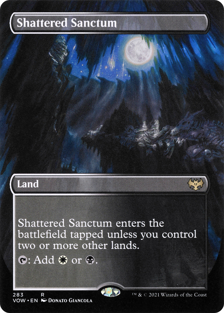 Shattered Sanctum (Borderless) (VOW-283) - Innistrad: Crimson Vow (Borderless) Foil