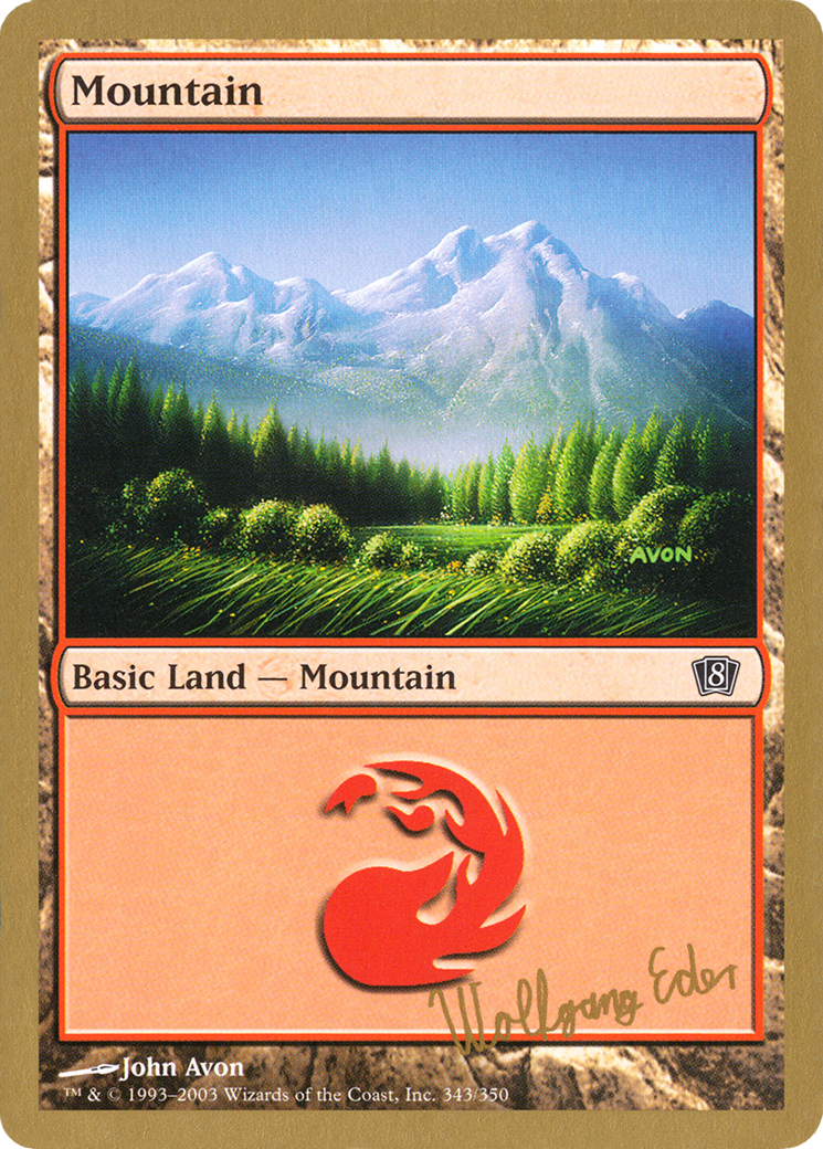 Mountain (343) - 2003 Wolfgang Eder (8ED) (WCD-) - World Championship Decks 2003