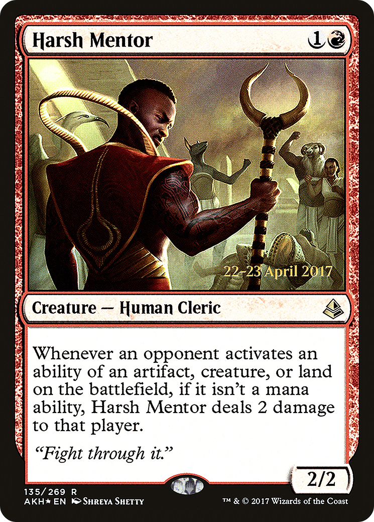 Harsh Mentor (PRE-135) - Amonkhet Promos Foil