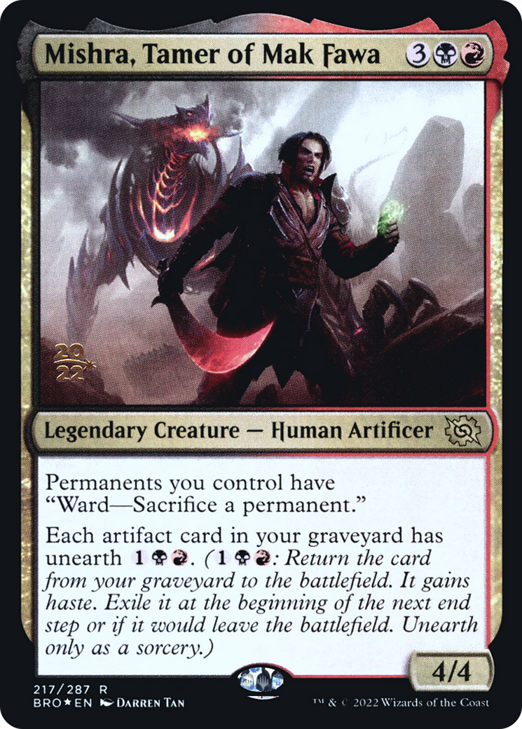 Mishra, Tamer of Mak Fawa (PRE-217) - The Brothers' War Promos Foil