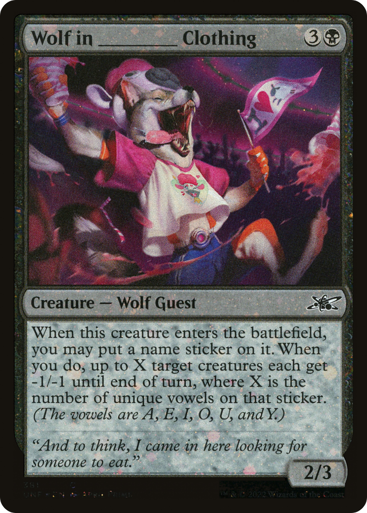Wolf in _______ Clothing (Galaxy Foil) (UNF-381) - Unfinity Foil