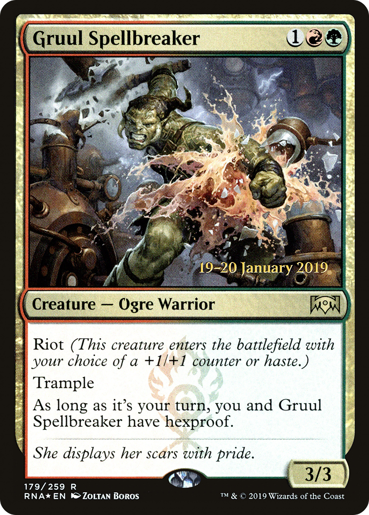 Gruul Spellbreaker (PRE-179) - Ravnica Allegiance Promos Foil