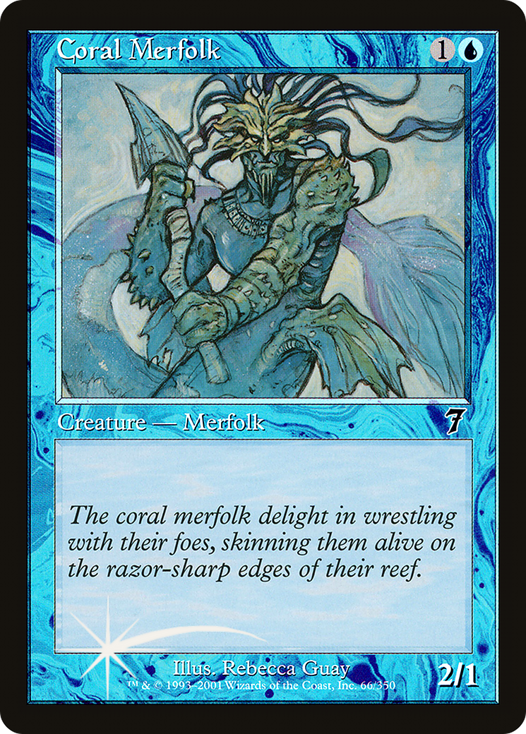 Coral Merfolk (7ED-066) - 7th Edition Foil