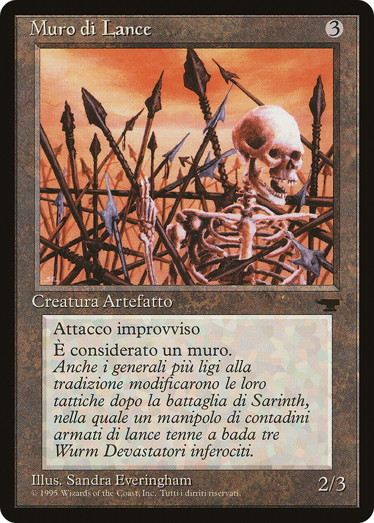 Wall of Spears (Italian) - "Muro di Lance" (REN-) - Rinascimento